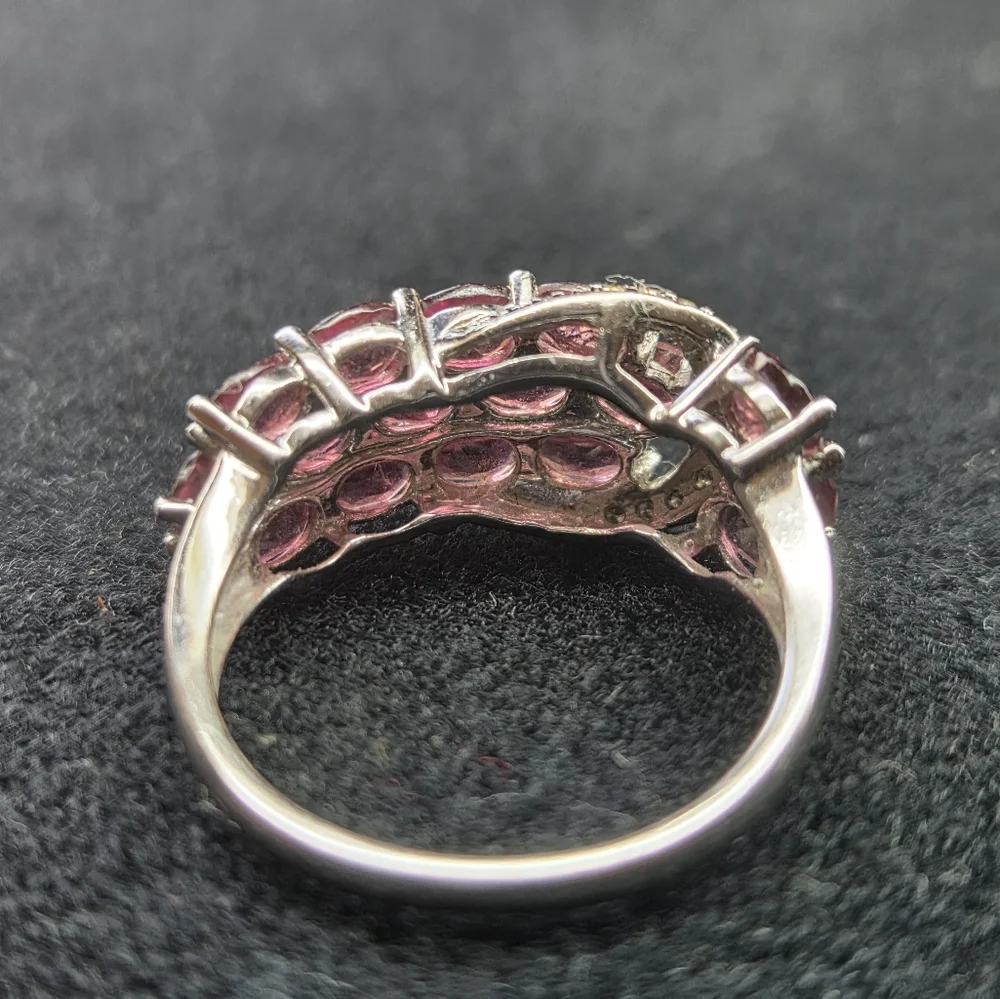 14k Gold Tourmaline and Diamond Ring Sz 7 - Picture 3 of 7